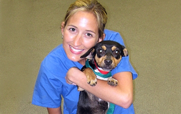 Vet Student with Pup